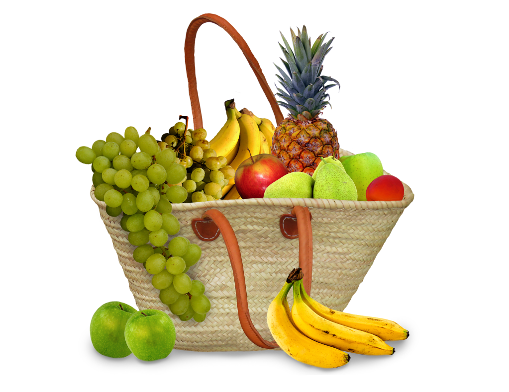 Basket of fresh fruits
